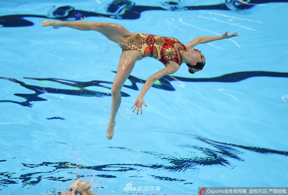 世锦赛花样游泳集体自由自选 中国亚军