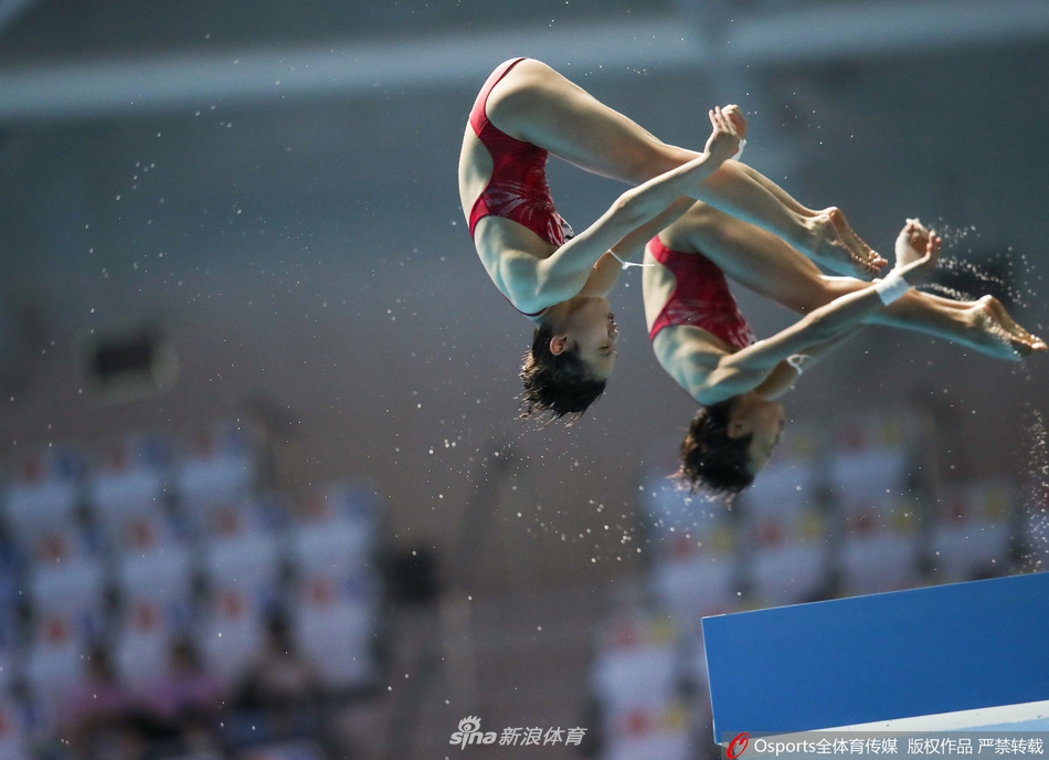 世锦赛跳水女双10米台决赛卢为/张家齐夺冠