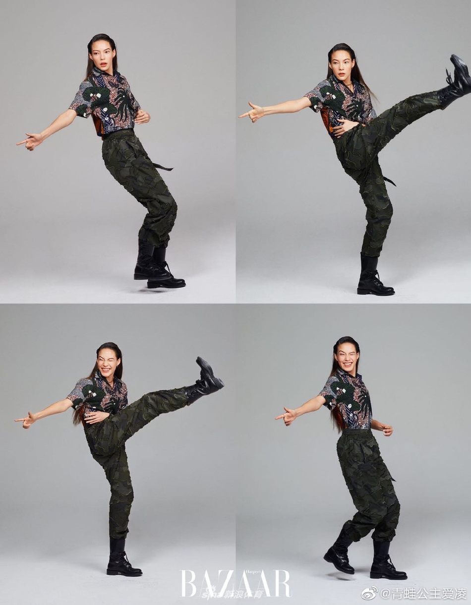 谷爱凌时尚大片秀马甲线