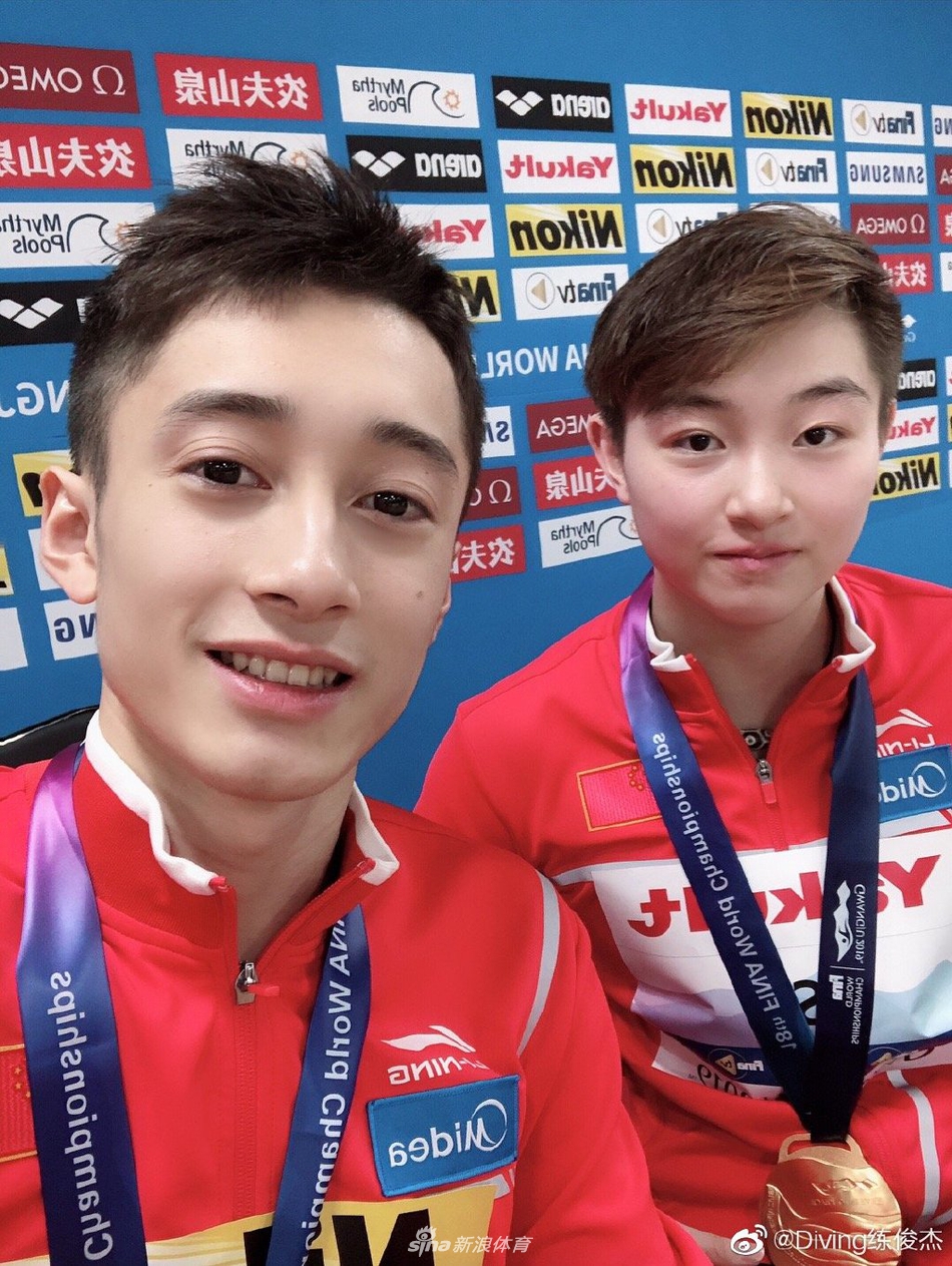 中国跳水颜值担当!00后帅哥练俊杰