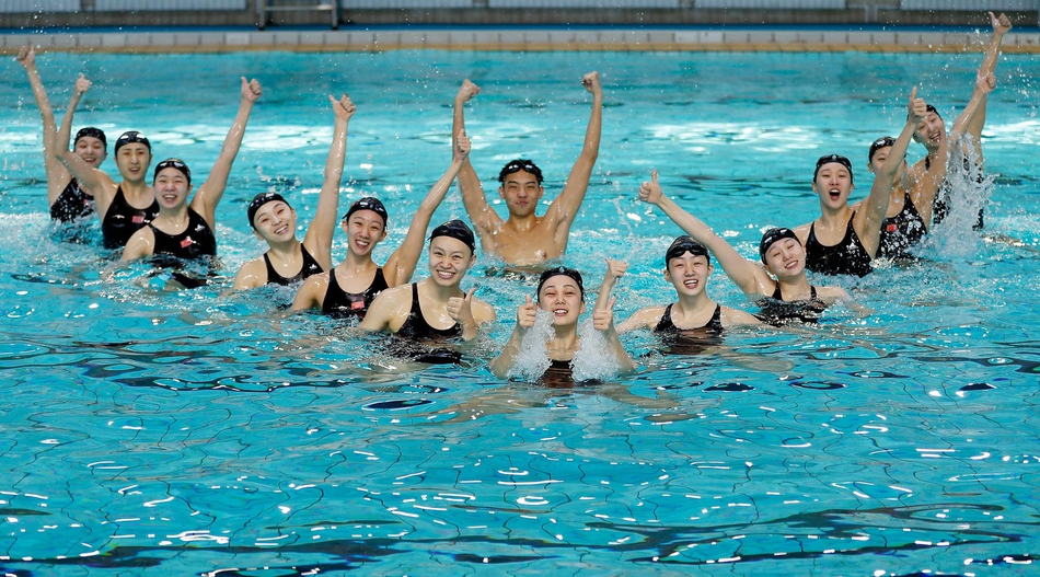 中国花游队备战世锦赛