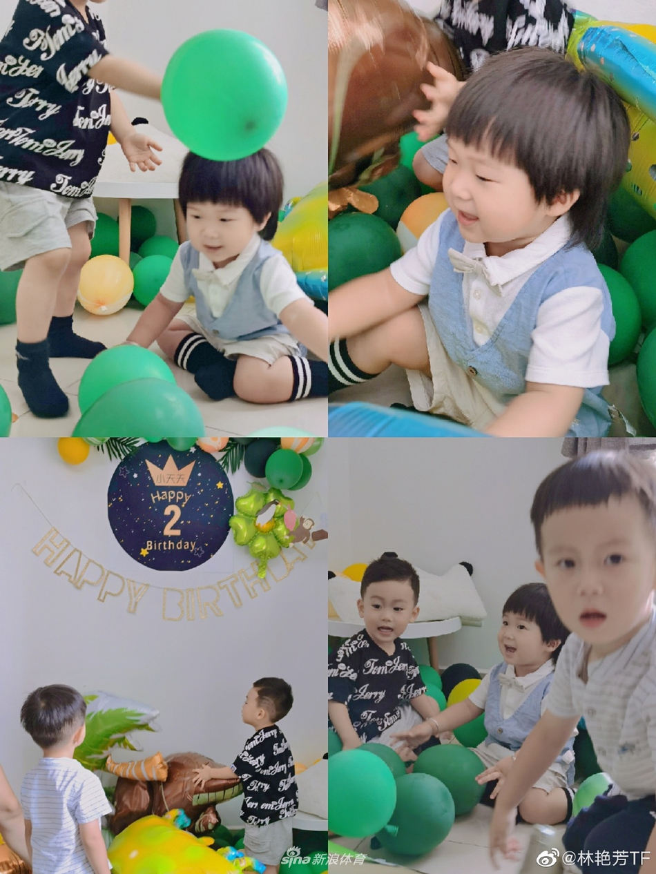 苏炳添夫妇为儿子庆祝两岁生日
