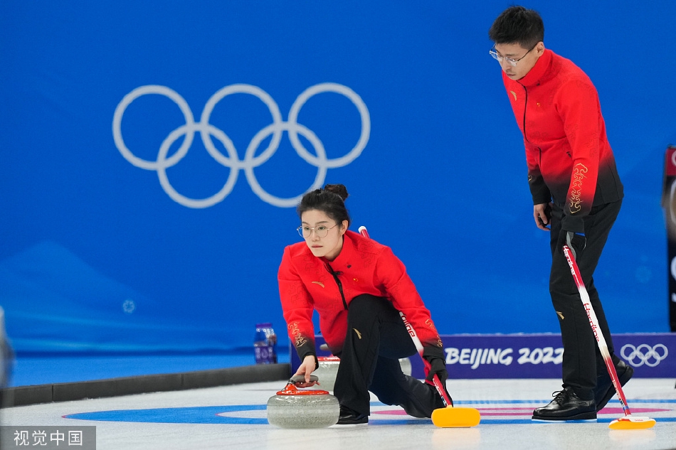 冬奥会冰壶混双中国7-6瑞士