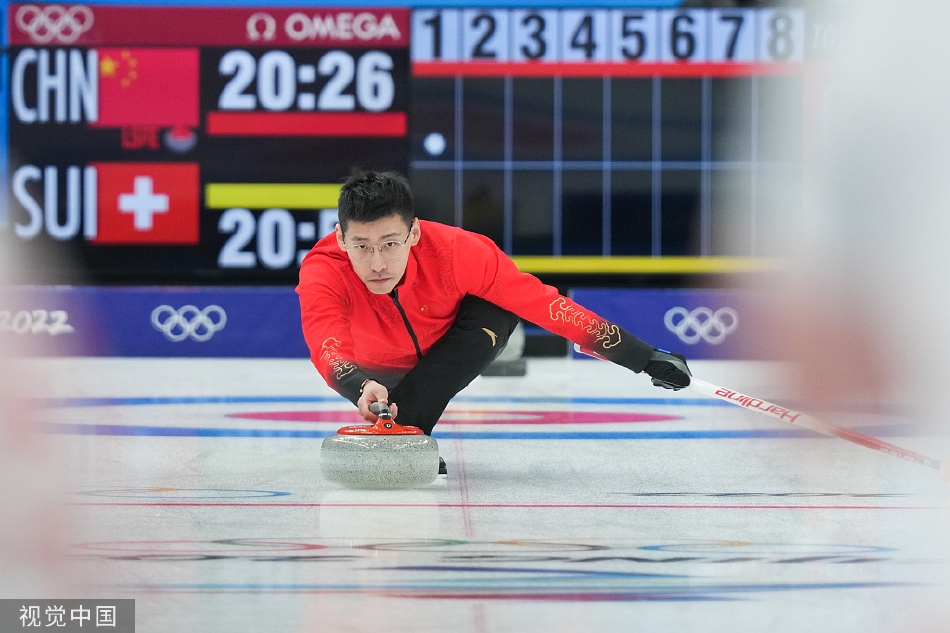 冬奥会冰壶混双中国7-6瑞士
