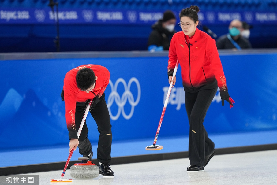冬奥会冰壶混双中国7-6瑞士