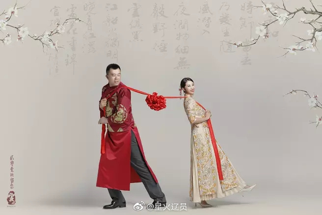 韩德君夫妇婚纱照曝光