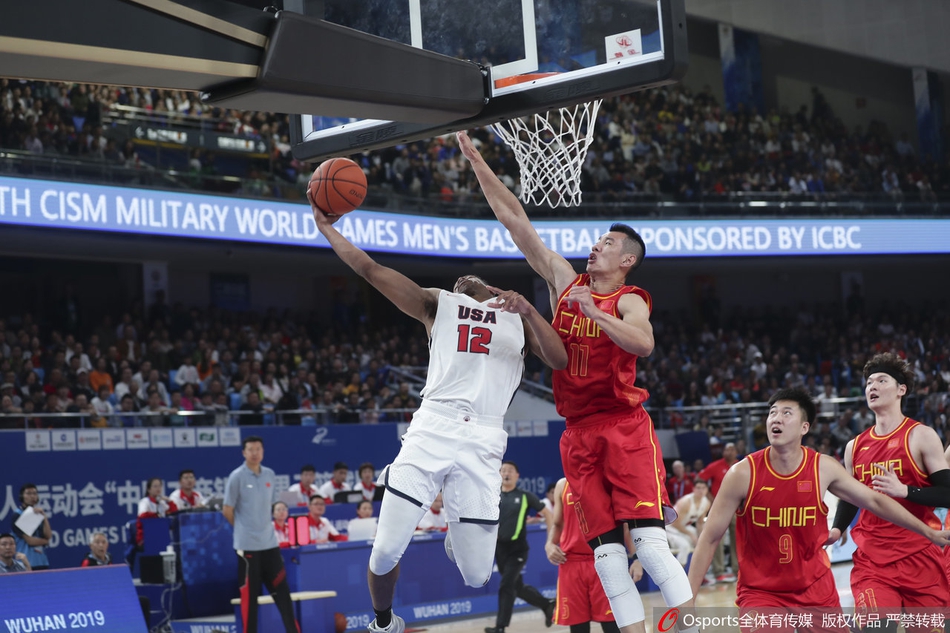 军运男篮：中国98-79胜美国