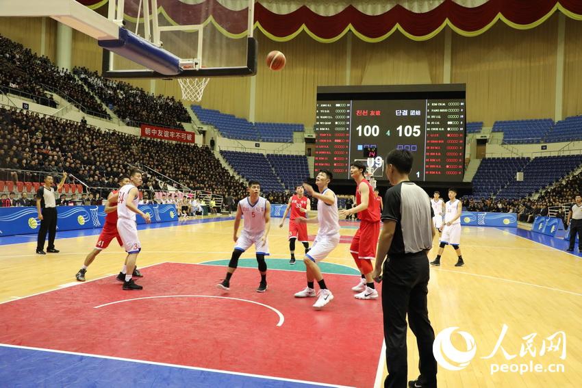 中朝男篮在平壤进行混编友谊赛