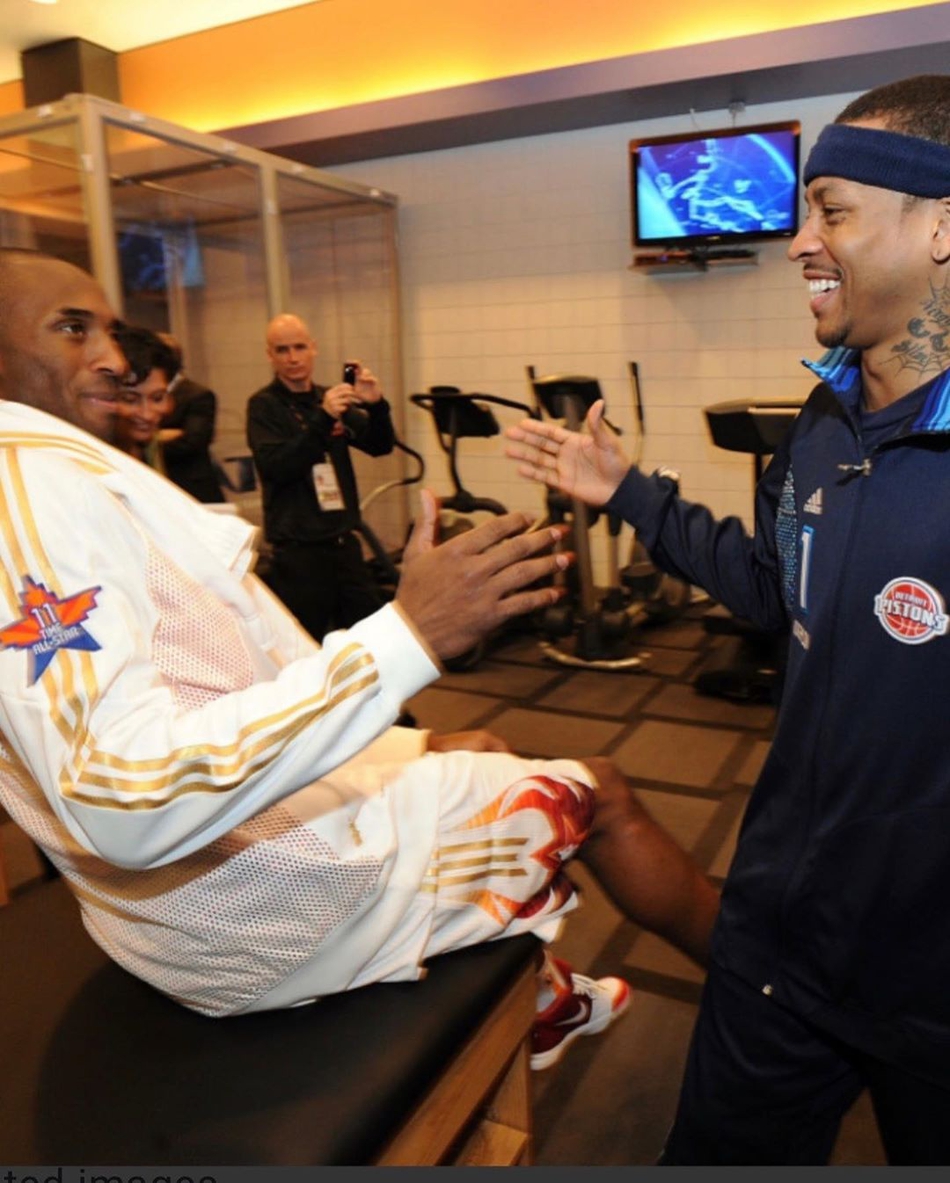 AI晒多图缅怀科比！感恩激励&唯一一次并肩作战！