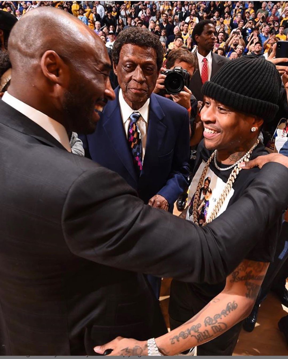 AI晒多图缅怀科比！感恩激励&唯一一次并肩作战！