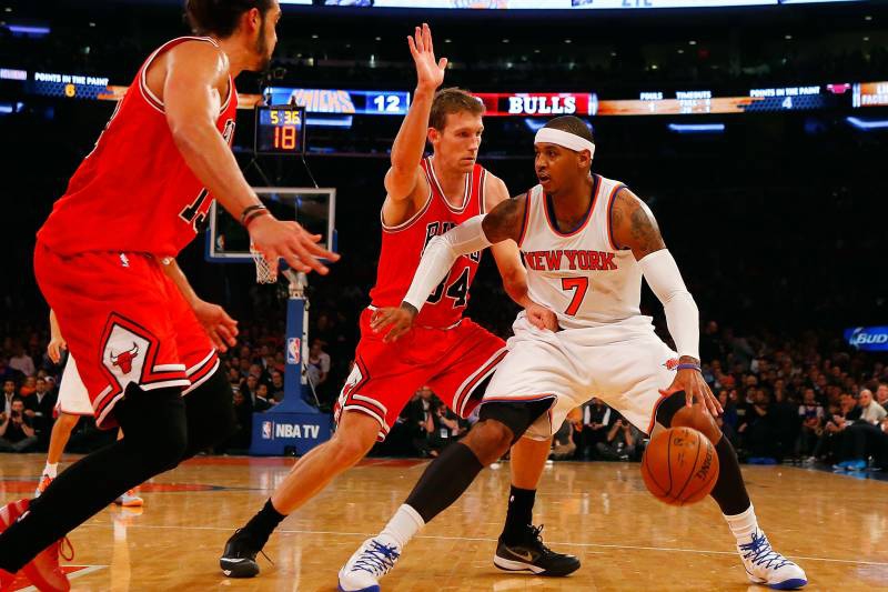 7、安东尼拒绝公牛留守尼克斯（2014，5年1.24亿）