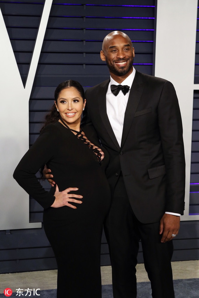 科比和妻子出席奥斯卡