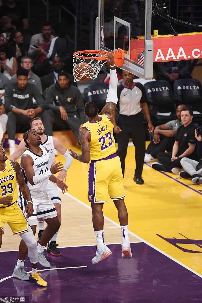 [NBA常规赛]灰熊91-120湖人