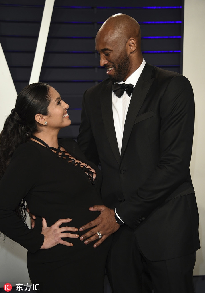 科比和妻子出席奥斯卡