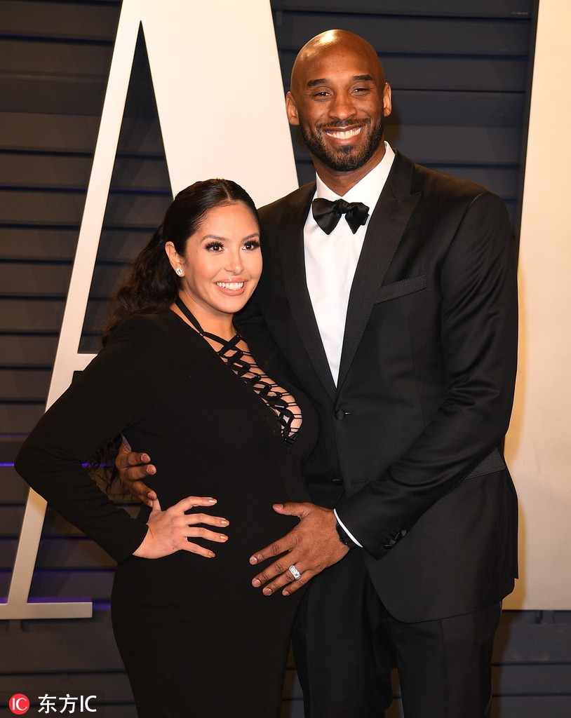 科比和妻子出席奥斯卡