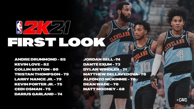 NBA2K21能力值公布 詹姆斯字母哥并列第1 联盟再无91唐先生