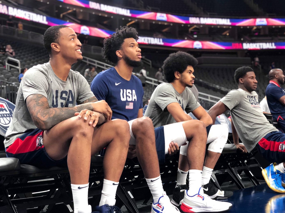 [高清组图]美国男篮队内热身赛 蓝队97-78白队