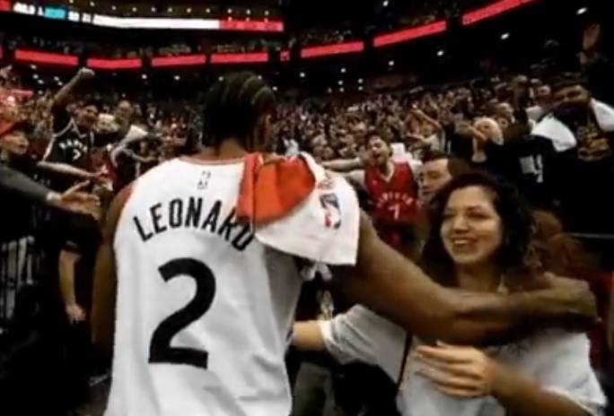 惊世绝杀之后 莱昂纳德神秘的漂亮女友终于曝光了!