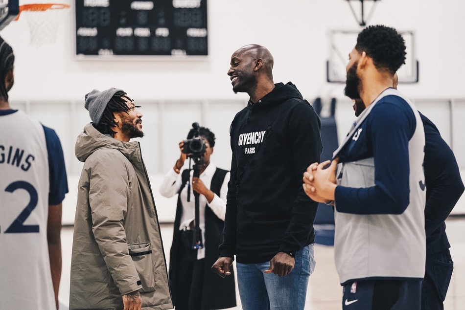 加内特参观森林狼训练