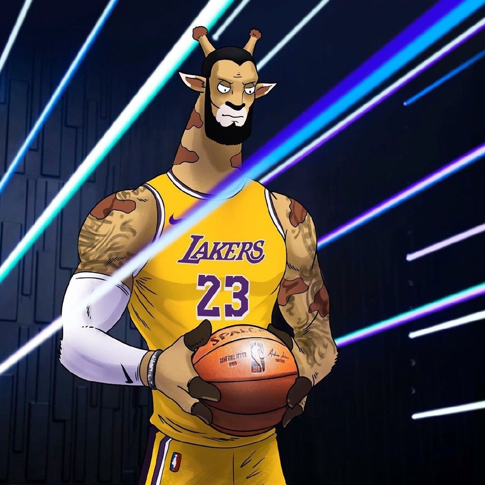 当詹姆斯变身长颈鹿……这个画风也太萌了吧！