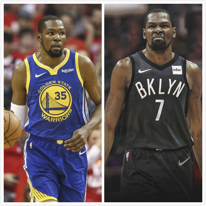 1、凯文-杜兰特 35号变7号