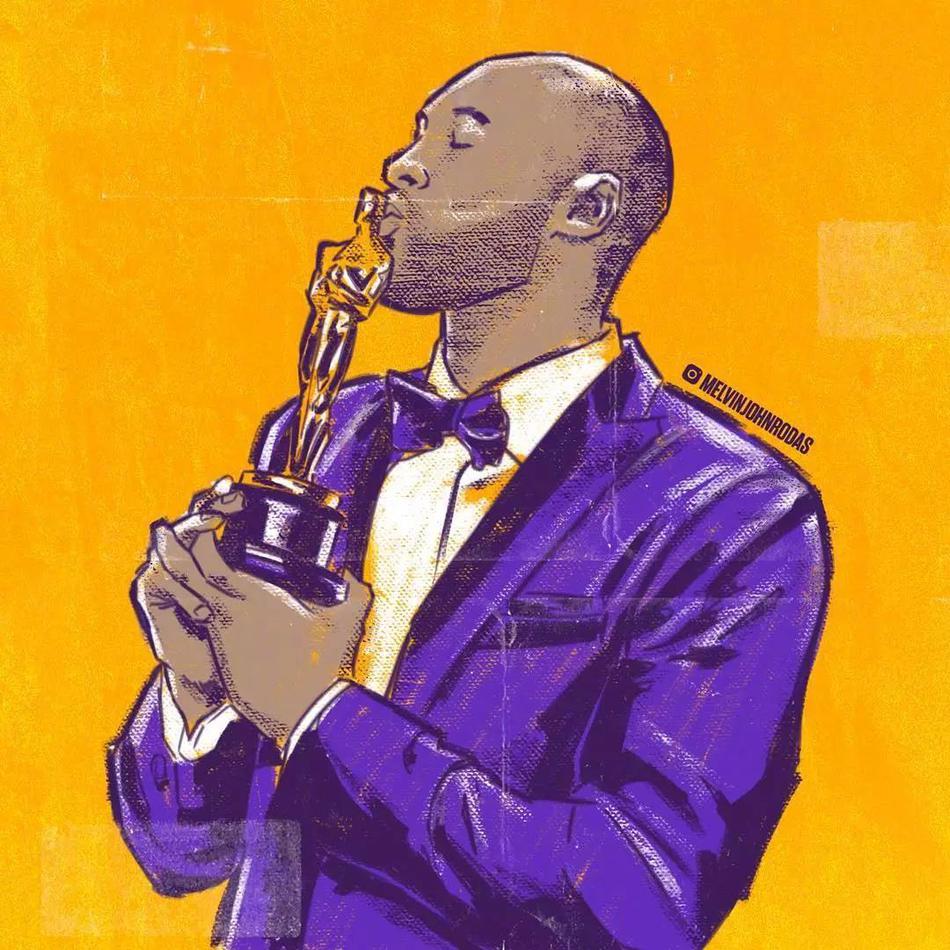 一组漫画风格的科比头像 8和24联手也太酷了