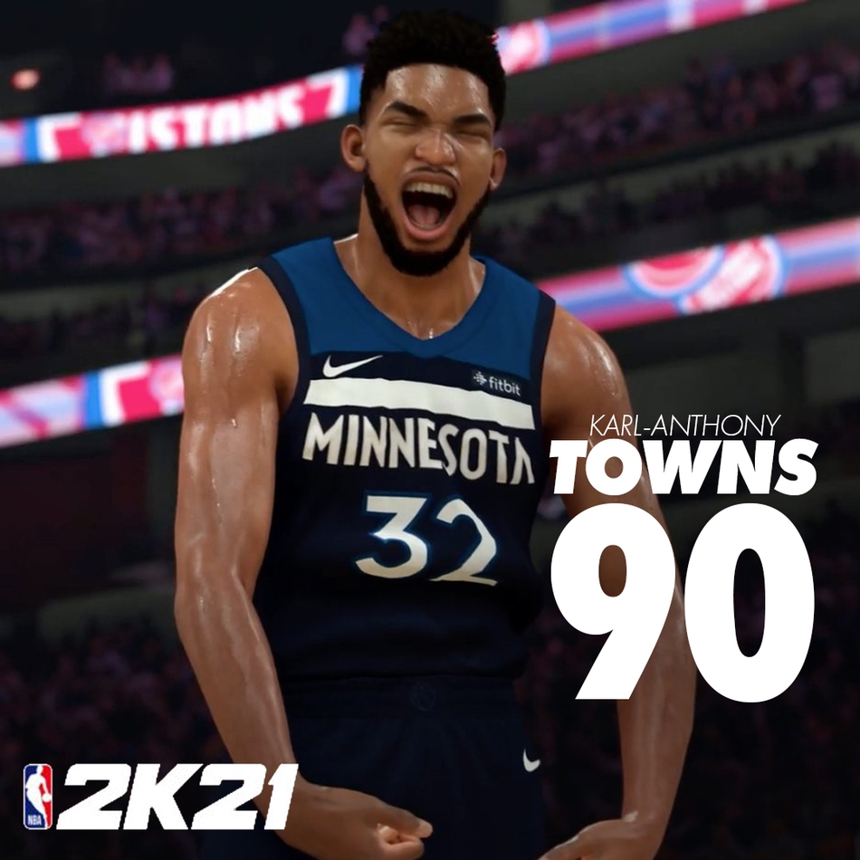 NBA2K21能力值公布 詹姆斯字母哥并列第1 联盟再无91唐先生