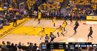 1、2019年季后赛首轮G2，快船31分逆转勇士