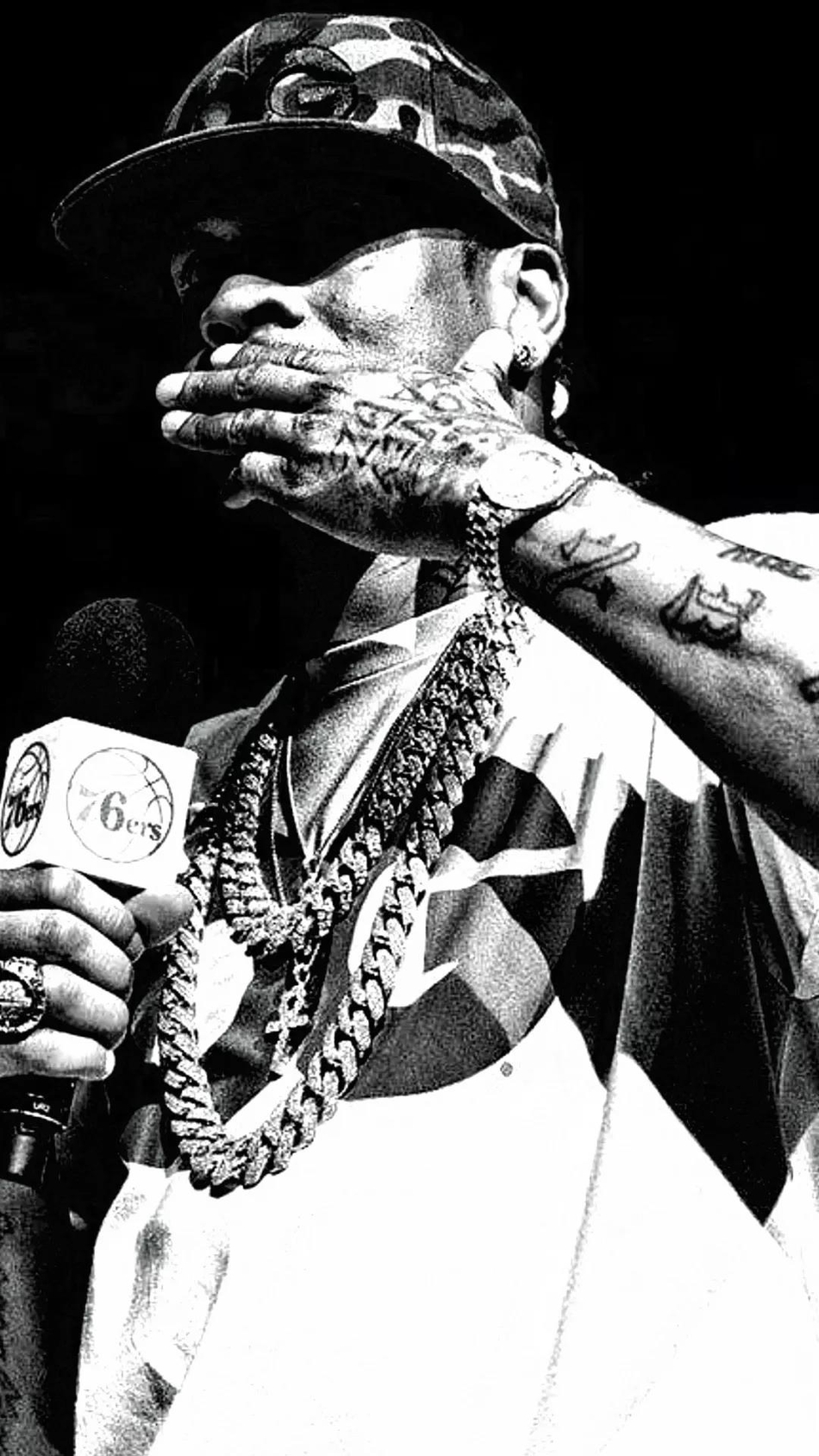 黑白大片！艾弗森超炫酷手机壁纸 这是多少男孩子的青春