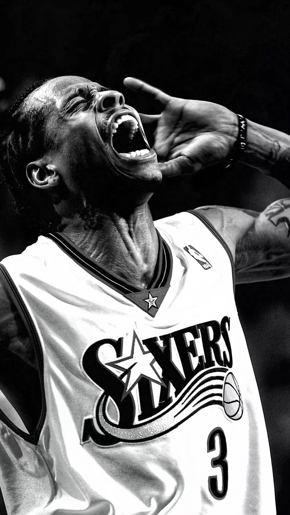 黑白大片!艾弗森超炫酷手机壁纸 这是多少男孩子的青春