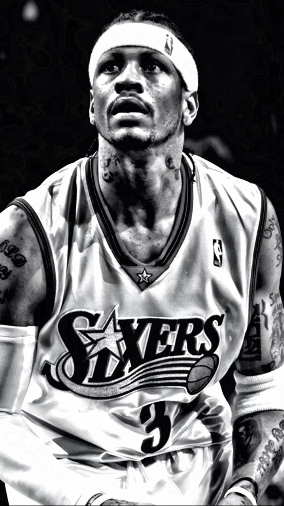 黑白大片！艾弗森超炫酷手机壁纸 这是多少男孩子的青春