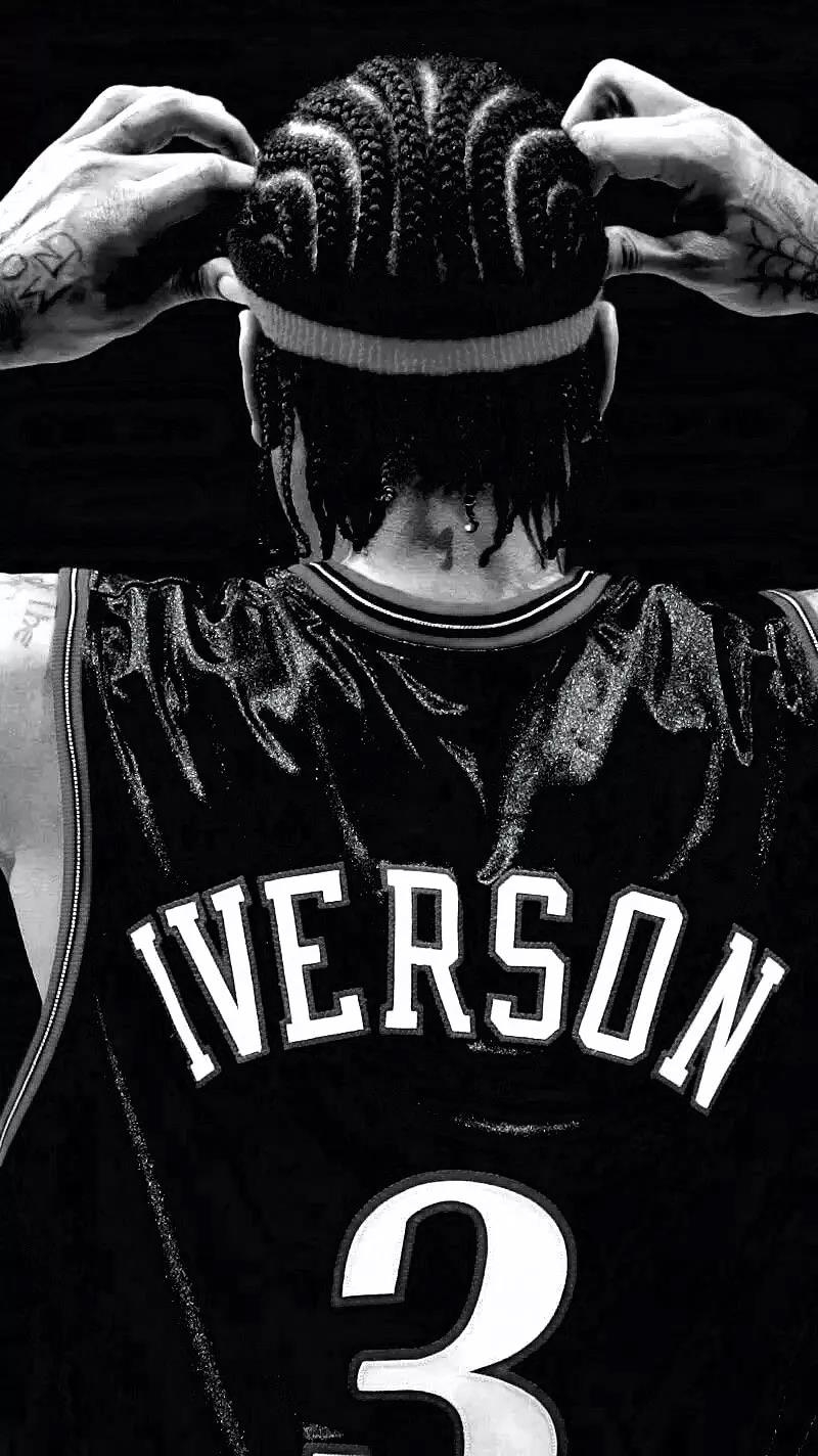 黑白大片!艾弗森超炫酷手机壁纸 这是多少男孩子的青春