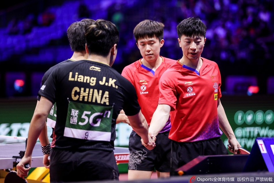 世乒赛半决赛马龙王楚钦胜队友
