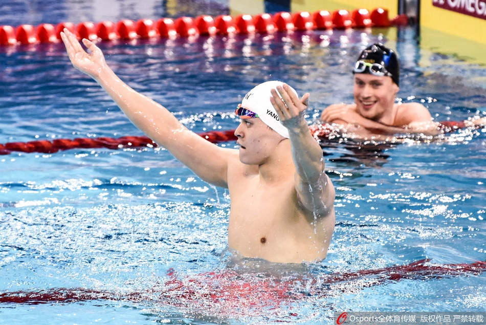 冠军游泳系列赛广州站孙杨400自夺冠