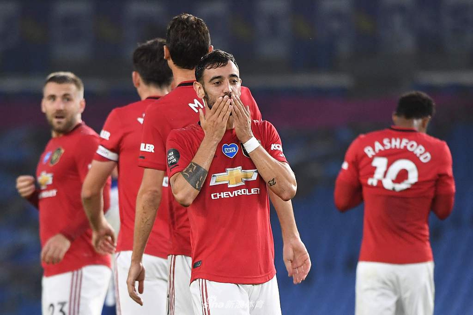 [英超]布莱顿0-3曼联 B费双响