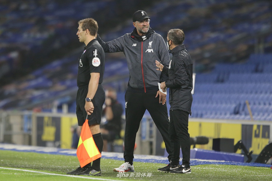 [英超]布莱顿1-3利物浦 萨拉赫2射1传