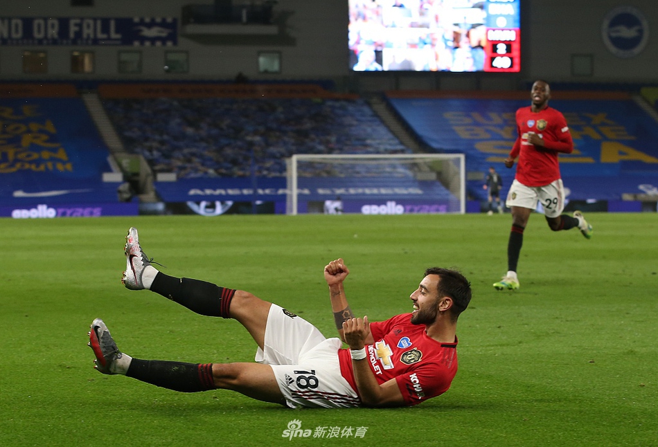 [英超]布莱顿0-3曼联 B费双响