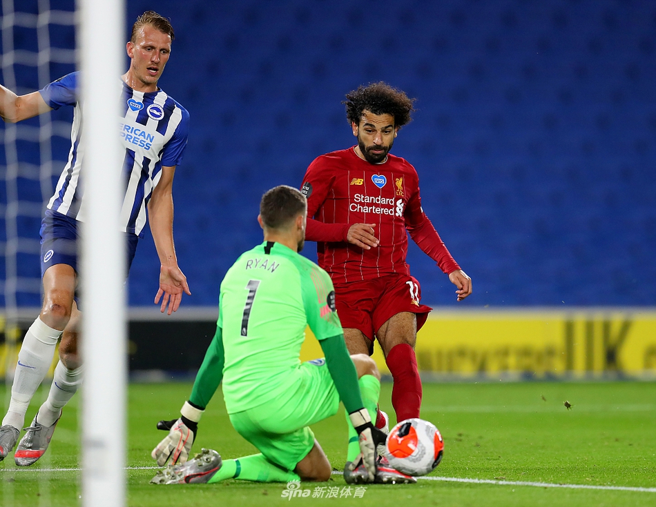 [英超]布莱顿1-3利物浦 萨拉赫2射1传