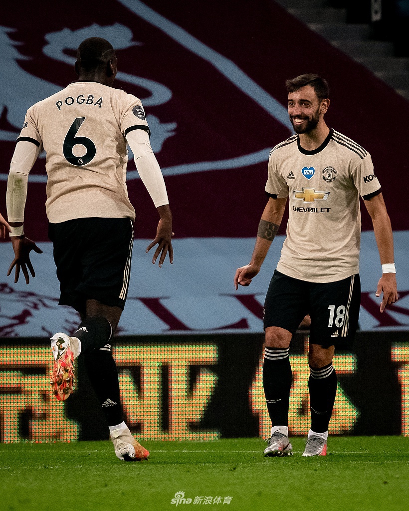 [英超]维拉0-3曼联 B费传射