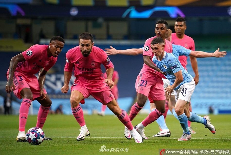 [欧冠]曼城2-1双杀皇马 热苏斯传射