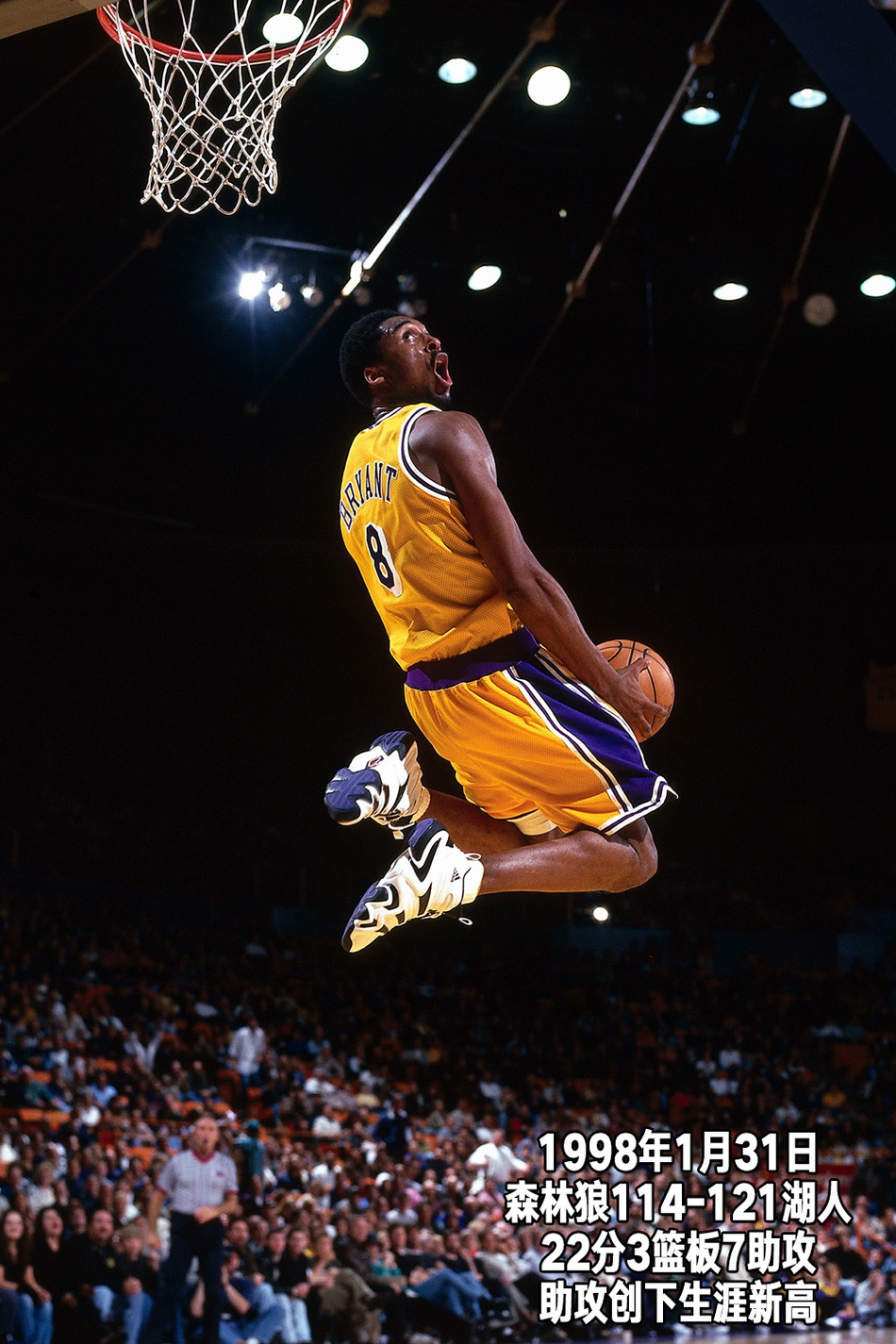 24张经典照片回顾科比第二季：19岁，从球队替补到全明星正赛先发