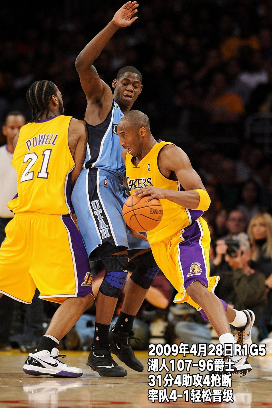 24张经典照回顾科比生涯第13季：30岁，打满82场拿到第4冠