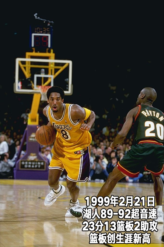 24张经典照回顾科比生涯第三季：20岁，首发打满82场常规赛