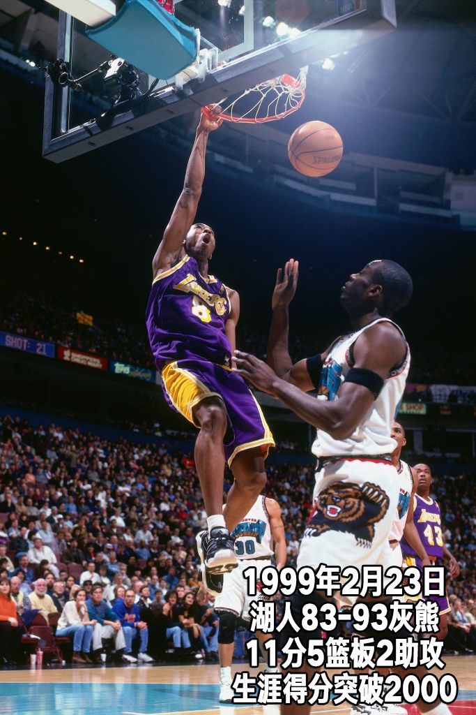 24张经典照回顾科比生涯第三季：20岁，首发打满82场常规赛