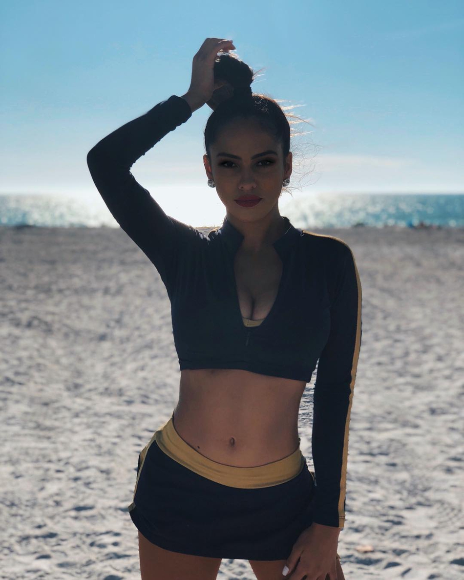 南美风情！身材逆天的22岁热火啦啦队小姐姐！