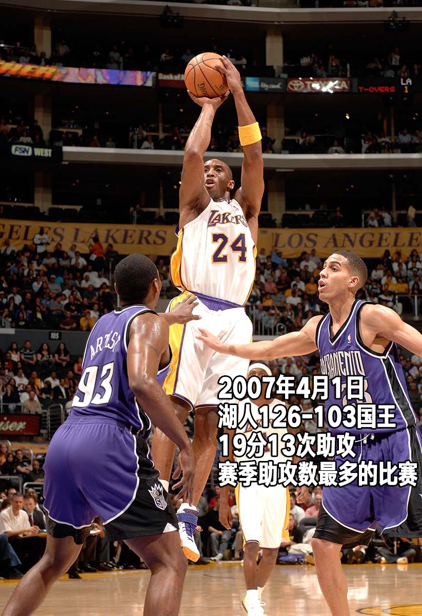 24张经典照回顾科比生涯第11季：28岁，改穿24号，连续4场50+