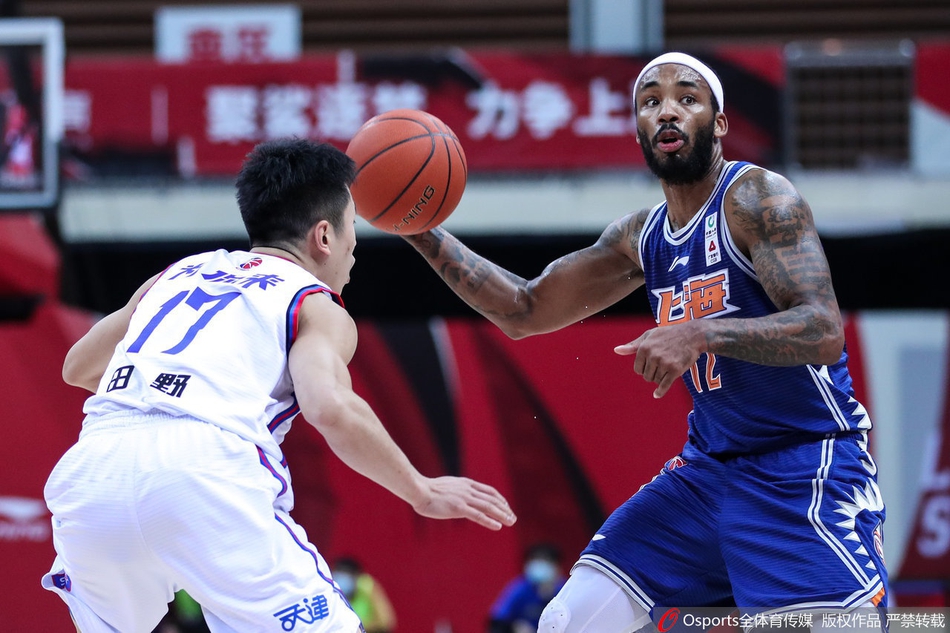CBA第30轮：上海121-96天津