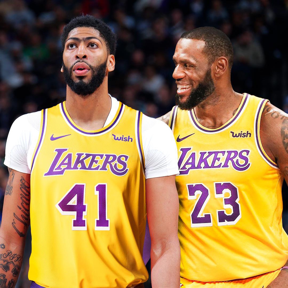 浓眉湖人球衣P图合集来啦!和詹姆斯组现役最强二人组