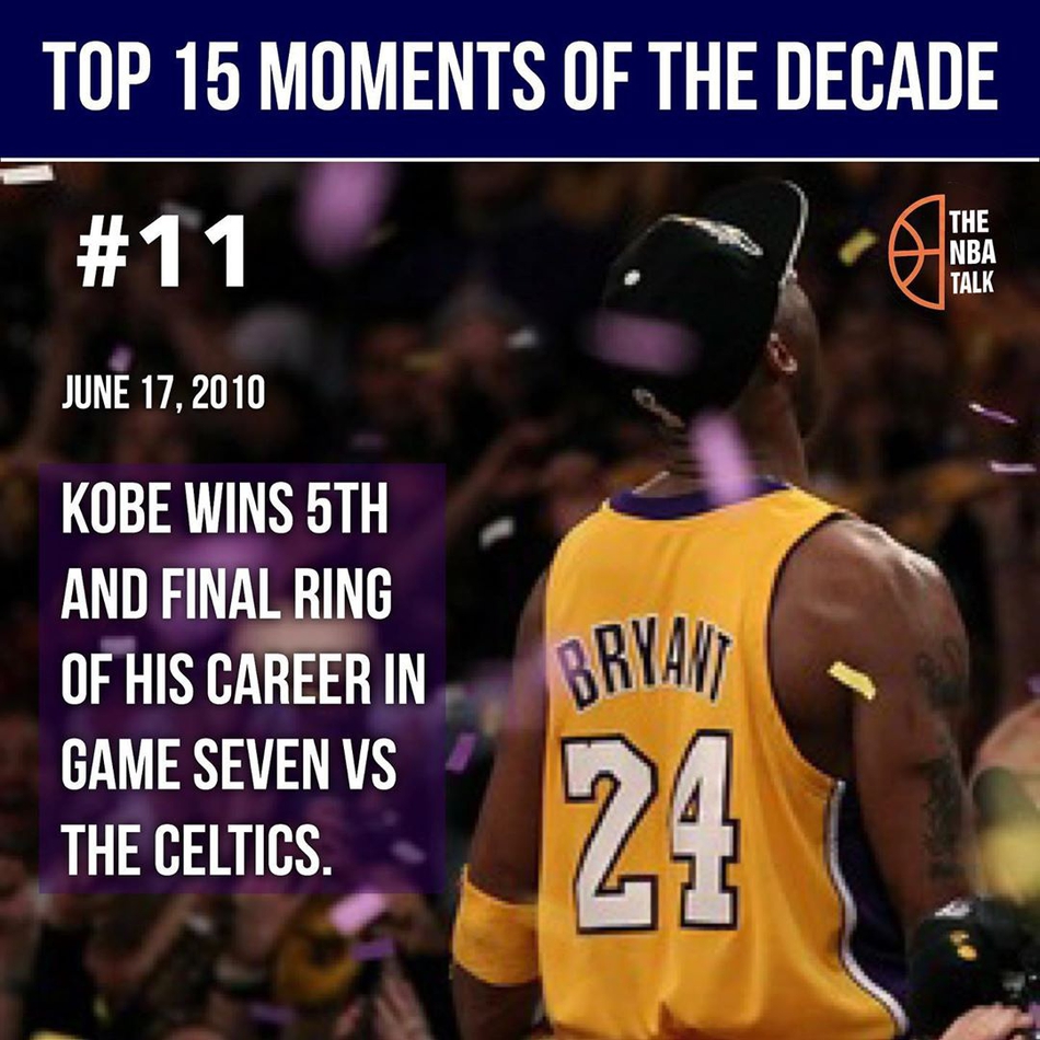 NBA近10年最难忘的15个瞬间：林疯狂第13，科比退役战60分第3