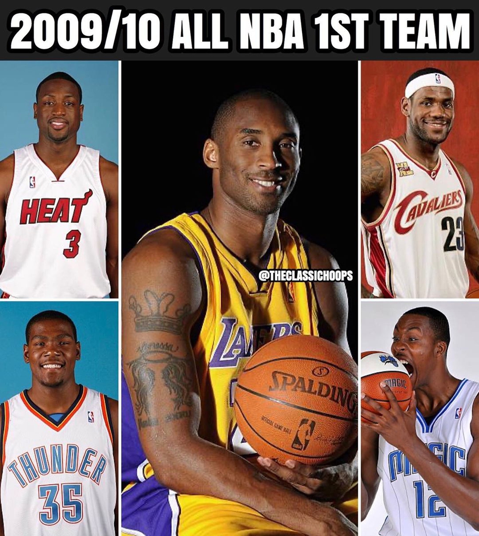 哪年最强？2000-16历年第一阵容回顾：科比17年间11次一阵